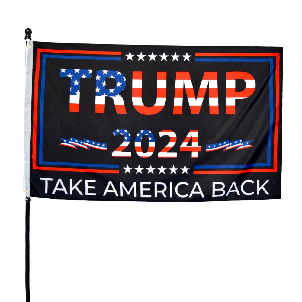 Trump 2024 Flag - Take America Back - 3x5 Foot Indoor Outdoor Decoration Banner